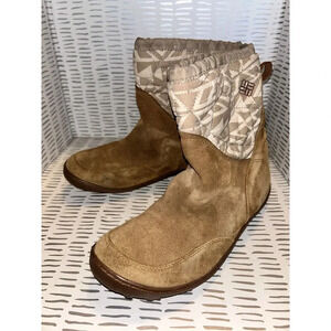 Columbia Sz 7 Waterproof Winter Boots Minx Moccasin Omni Heat Insulated 200 Gram